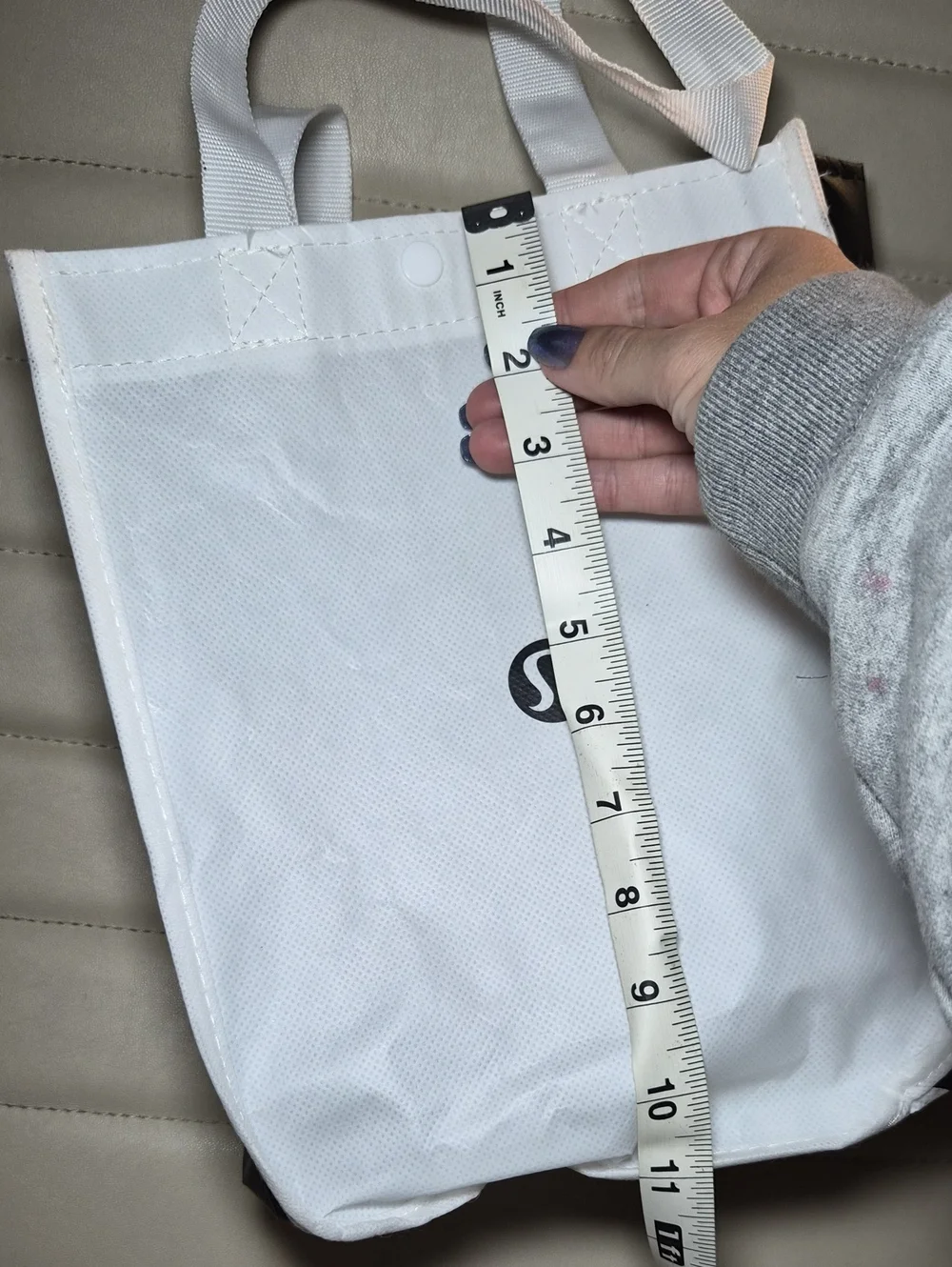 lululemon athletica White Logo Tote Bag